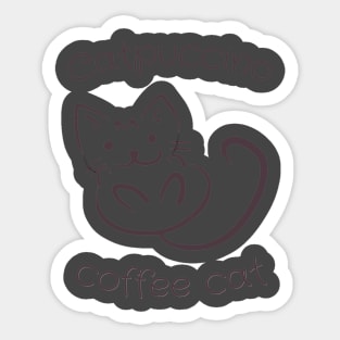 Coffee Cat Catpuccino Sticker